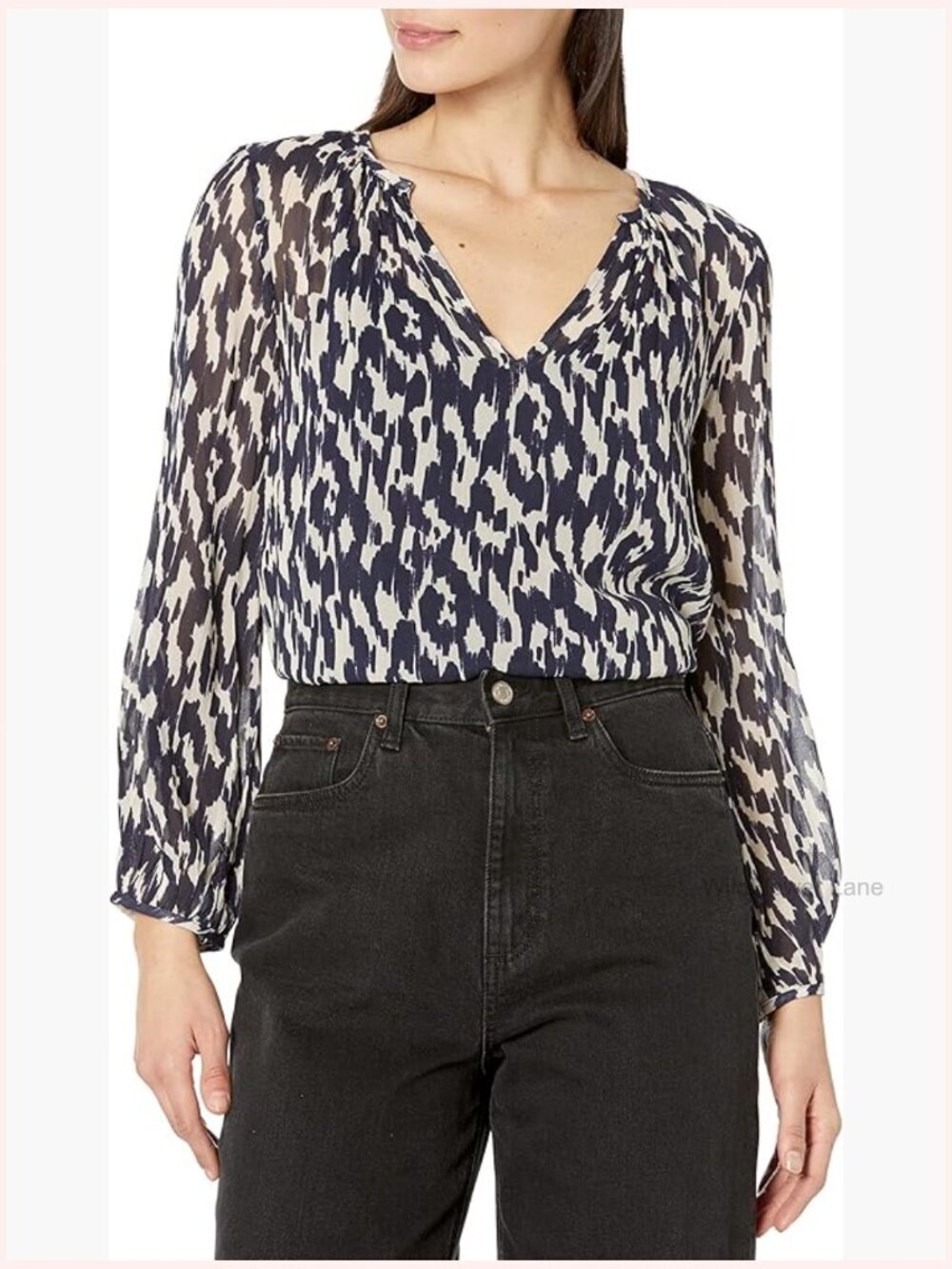 Long Sleeve Sequin Blouse V-Neck Evening Top Women's